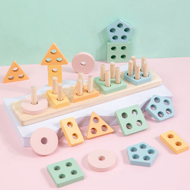 Montessori träleksak – geometriska former
