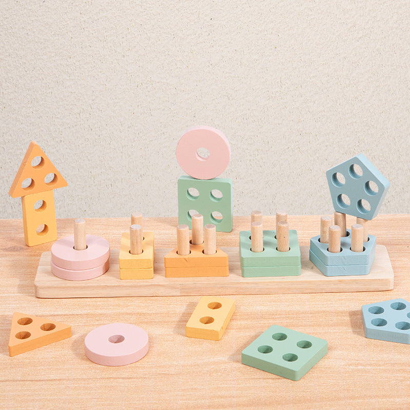 Montessori träleksak – geometriska former