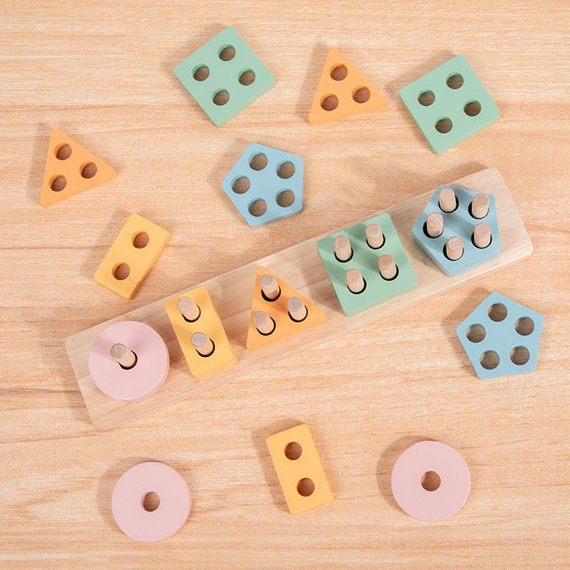 Montessori träleksak – geometriska former