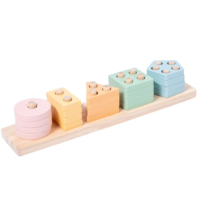 Montessori träleksak – geometriska former
