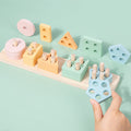 Montessori träleksak – geometriska former