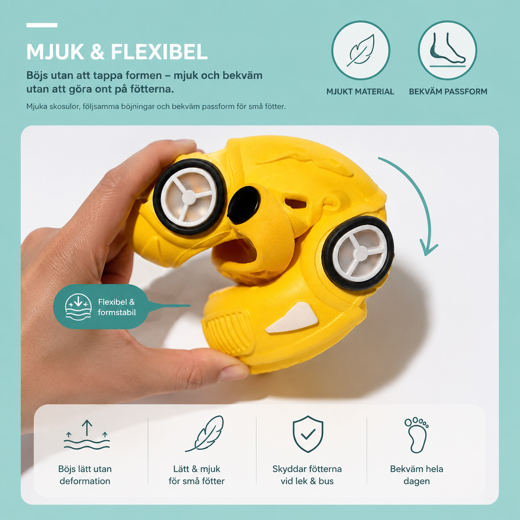 Barntofflor med Ljus – Coola Biltofflor