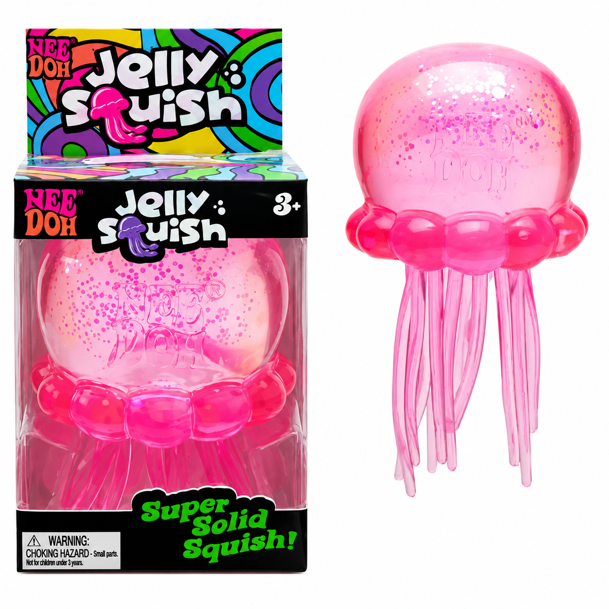 NeeDoh Nice Cube, Jellyfish Squishy & Butter Squishy