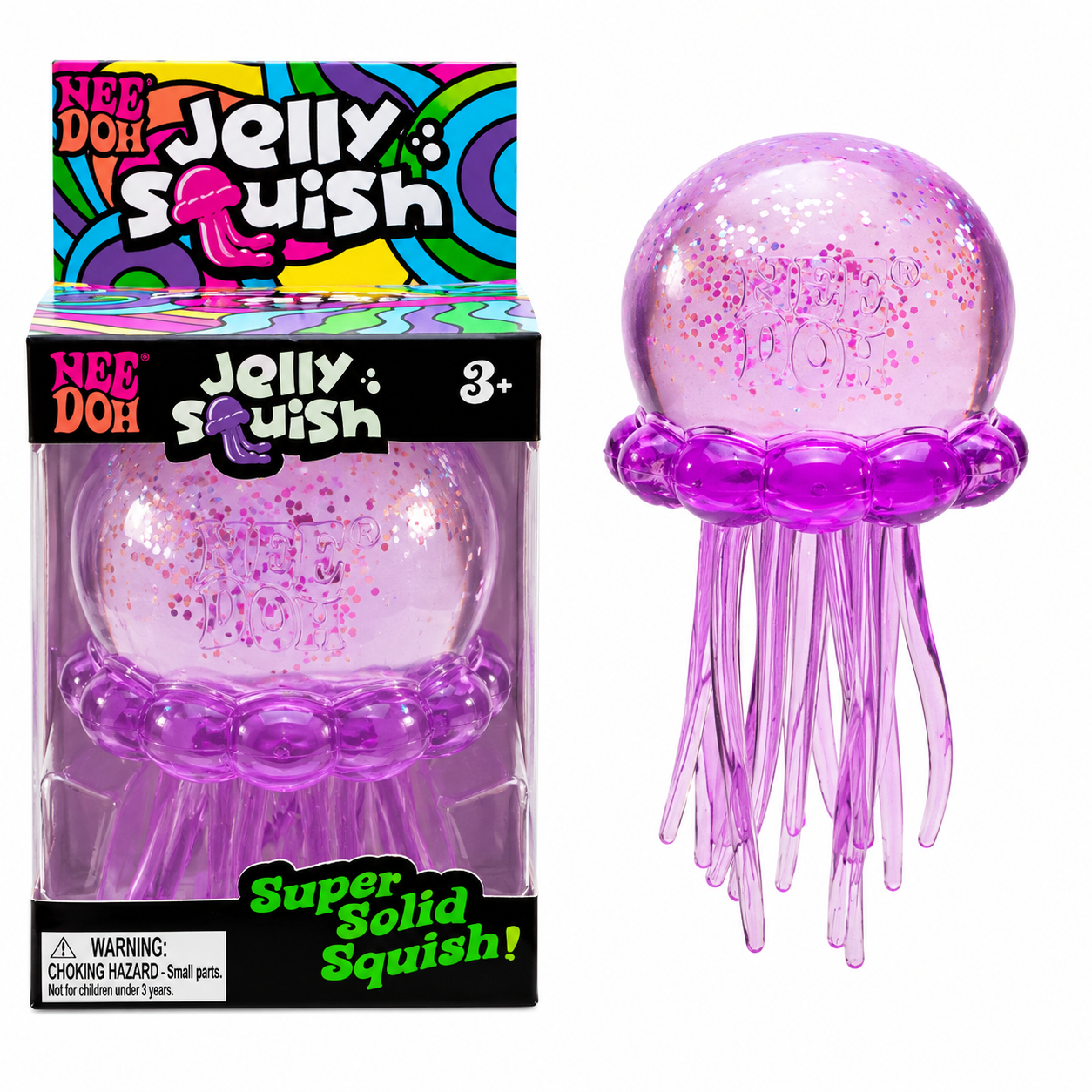 NeeDoh Nice Cube, Jellyfish Squishy & Butter Squishy