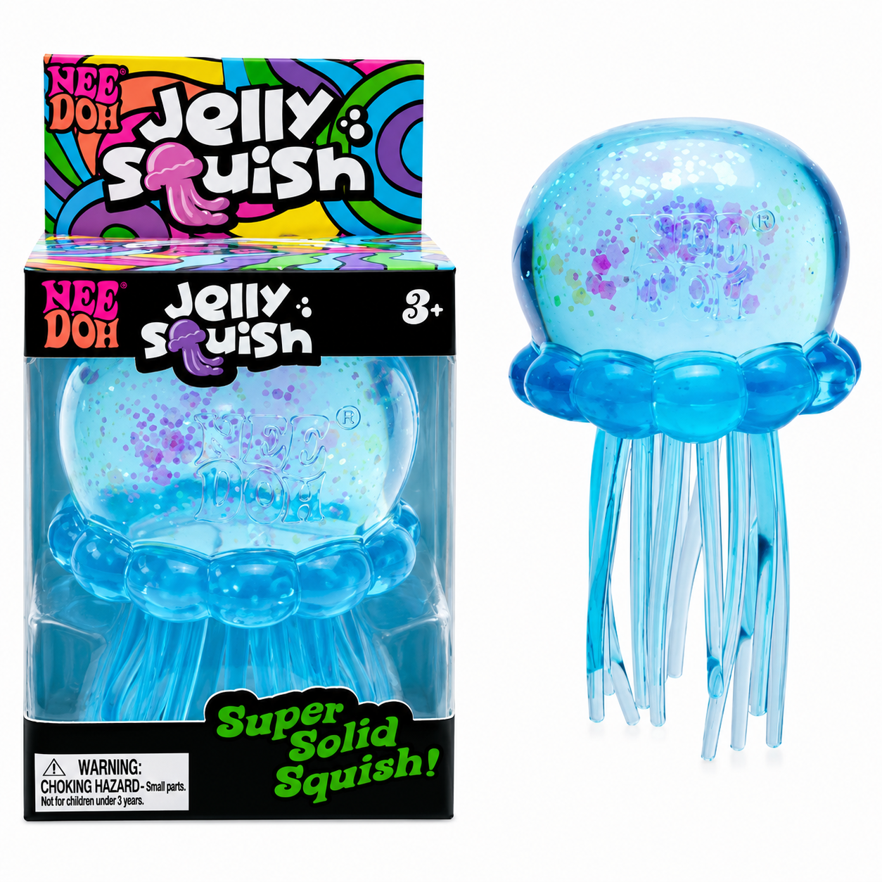 NeeDoh Nice Cube, Jellyfish Squishy & Butter Squishy