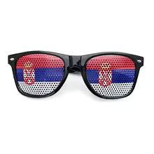 Fotbolls-VM Solglasögon – Svarta Unisex Glasögon med Flaggdesign