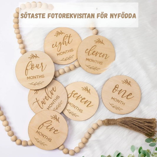 Babykort i trä, 1-12 månader